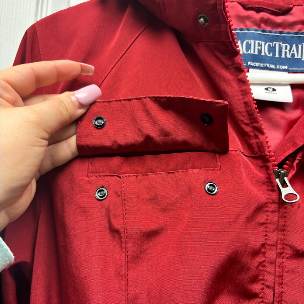 Pacific Trail Women’s Red Hooded Utility Coat Jacket Size M - Picture 7 of 10